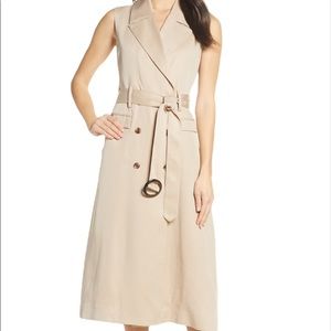 Fame and partners trench sleeveless dress NWT